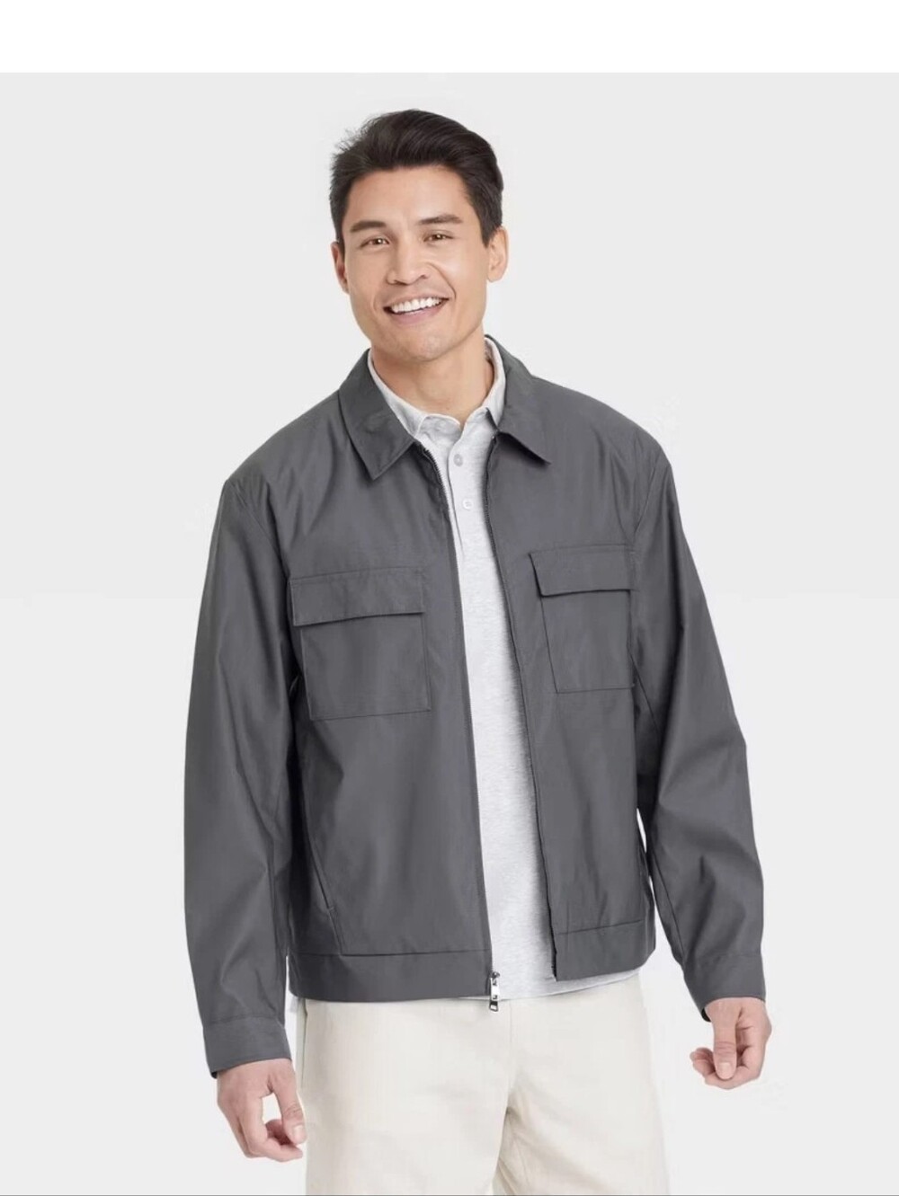 GOODFELLOW & CO Utility Jacket, Men’s Dark Gray Size M